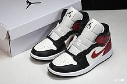 Jordan 1 Mid BQ6472-160 Toe” Air “Black 0725